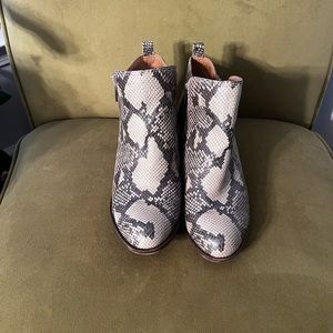 Lucky Brand Snakeskin Leather Booties